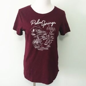 NWT Maroon Palm Springs Slub-Knit Tee